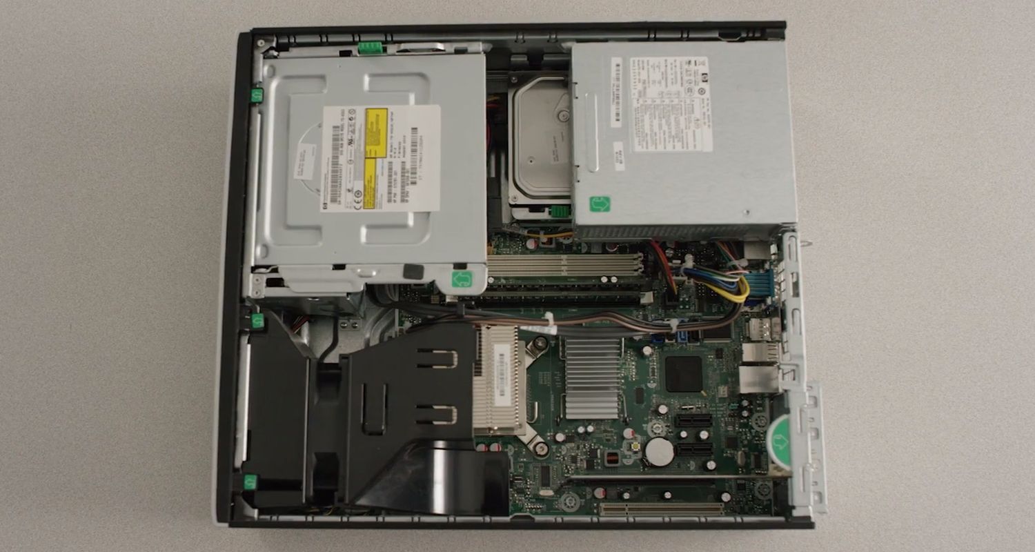  Interior of a desktop PC with case removed
