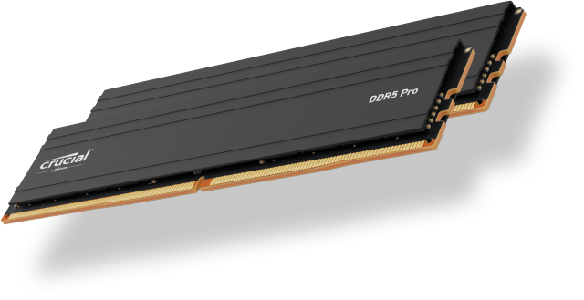 Mémoire RAM - CRUCIAL - PRO DDR5 - 32Go - DDR5-5600 - UDIMM CL46  (CP32G56C46U5)