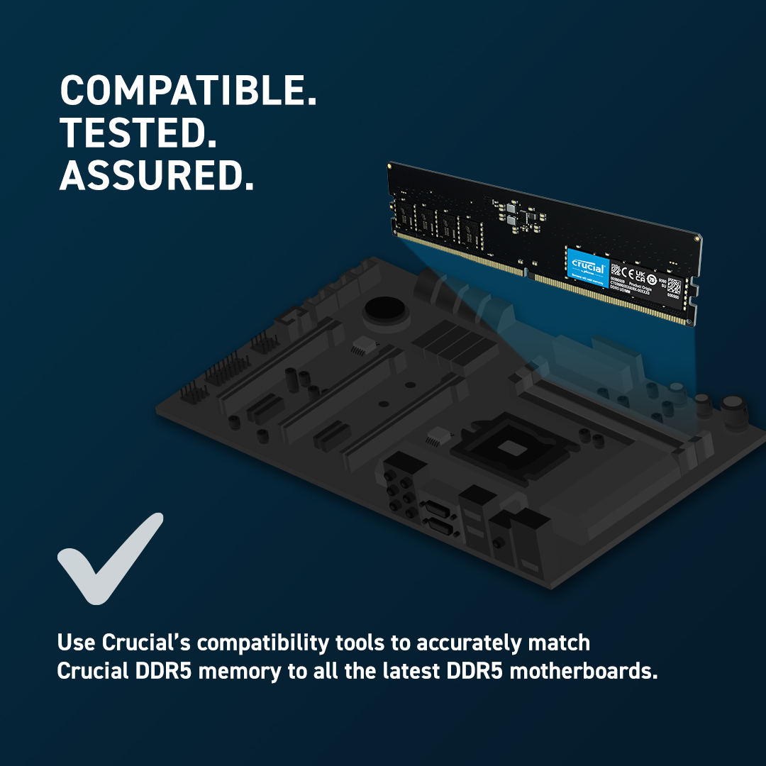 Crucial DDR5 - Compatible. Tested. Assured.