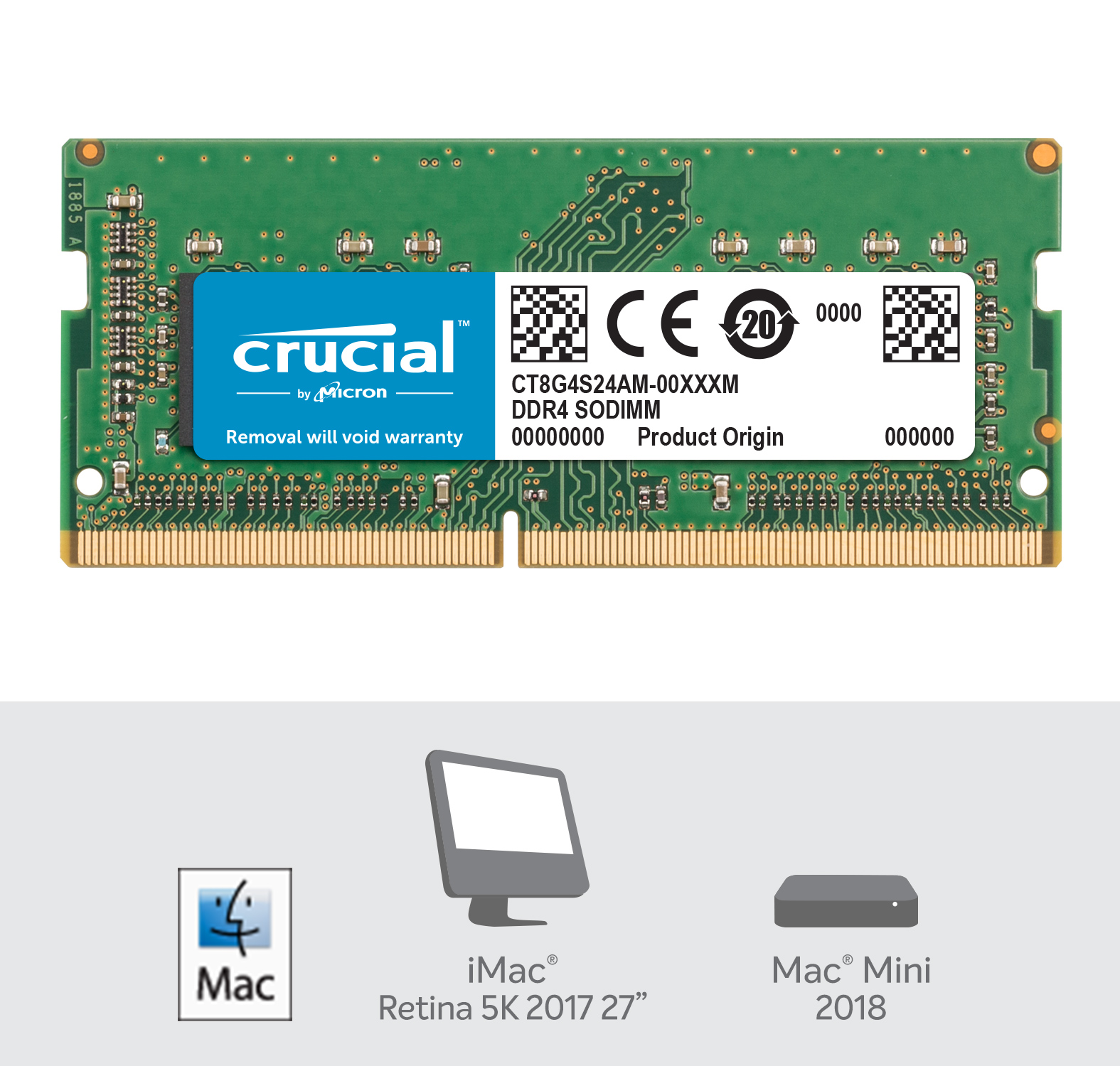 Crucial 8GB DDR4-2400 SODIMM for Mac- view 2