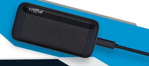 Crucial X8 1TB 2TB Portable SSD USB 3.2 External Solid State Drive