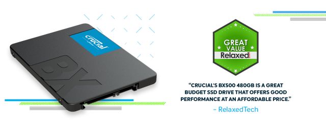 SSD Crucial BX500 500Go, 540Mb/s, SATA3 - CT500BX500SSD1 - CARON