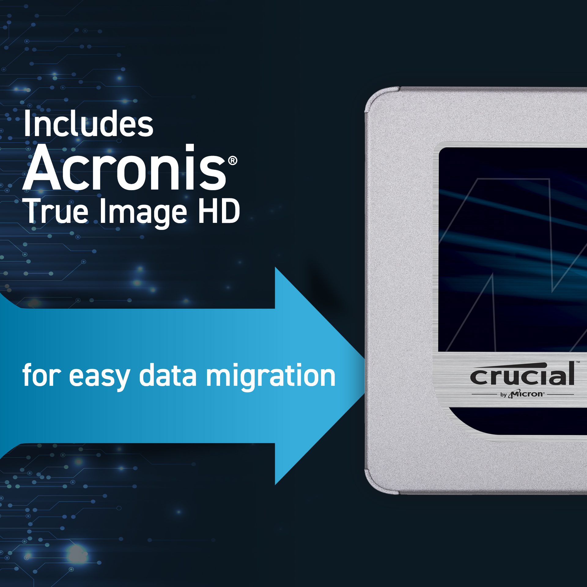 Crucial MX500 4TB 3D NAND SATA 2.5 吋 7 公釐（使用 9.5 公釐轉接器）內接式 SSD- view 3