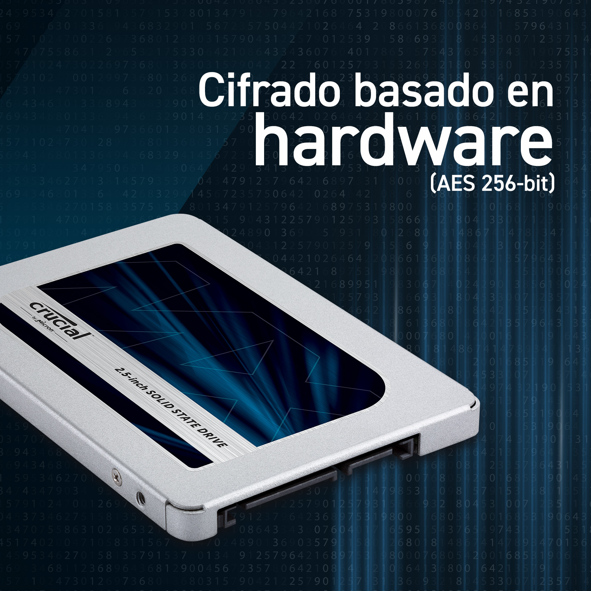 SSD interna Crucial MX500 4 TB 3D NAND SATA 2,5 pulgadas 7 mm (con adaptador de 9,5 mm)- view 2
