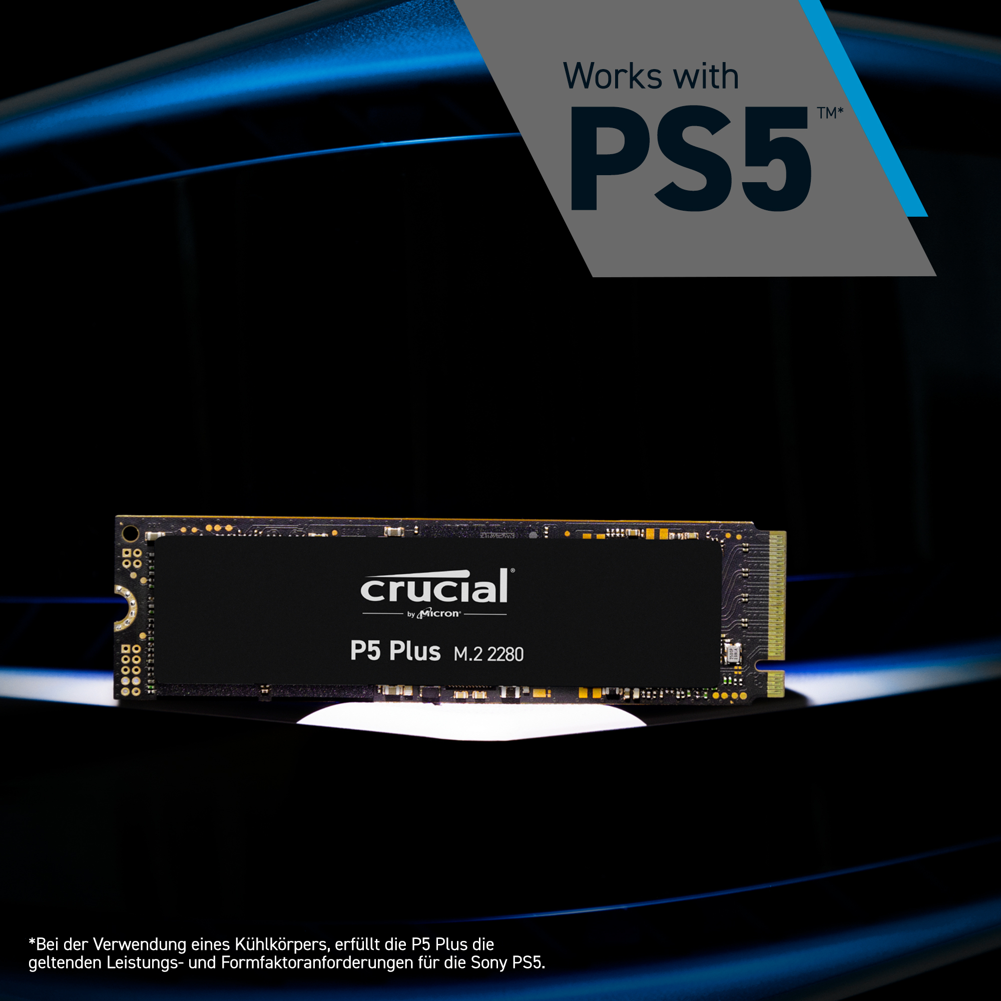 Crucial P5 Plus 500 GB PCIe M.2 2280SS SSD- view 4