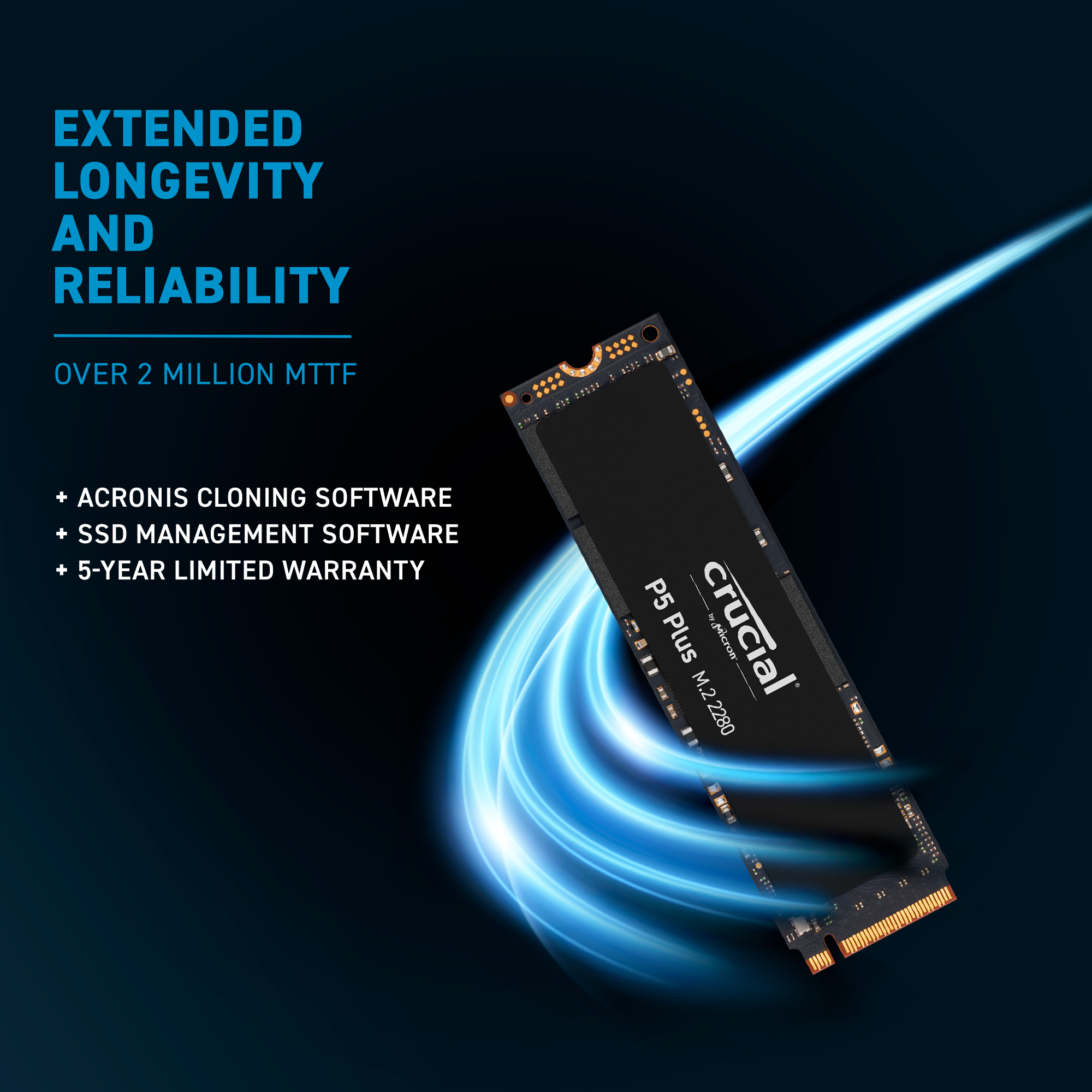 SSD Crucial P5 Plus 500 GB PCIe M.2 2280SS- view 7